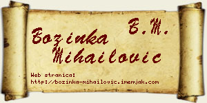 Božinka Mihailović vizit kartica